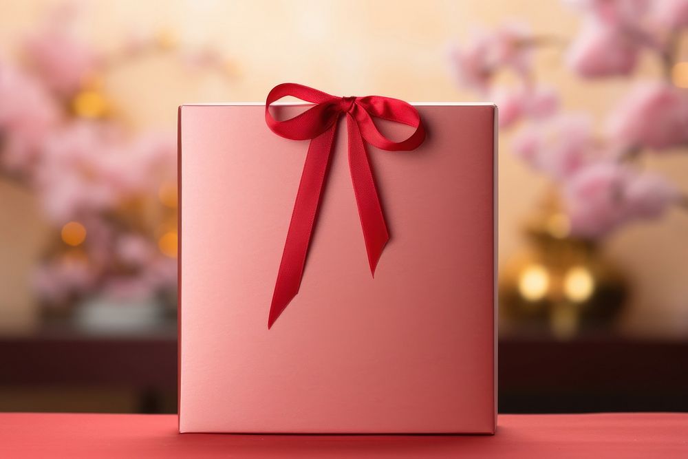 Chinese gift box celebration red anniversary. AI generated Image by rawpixel.