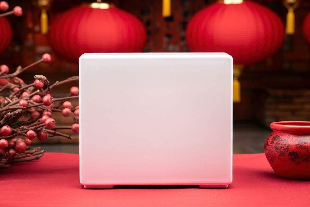 Chinese new year red architecture electronics. AI generated Image by rawpixel.