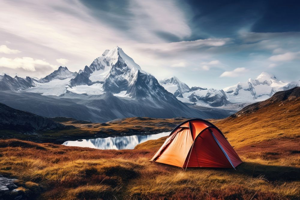 Camping tent camping nature wilderness. AI generated Image by rawpixel.