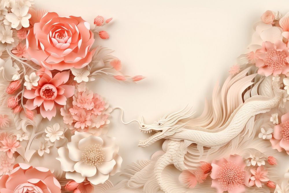 Chinese new year pattern flower petal. AI generated Image by rawpixel.
