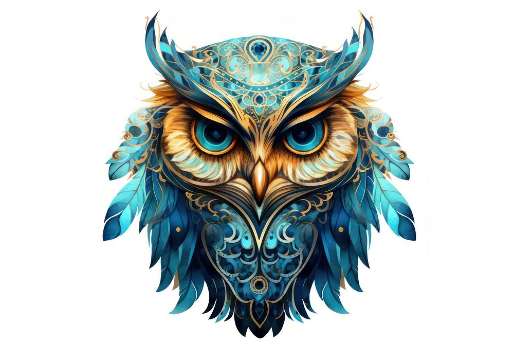 Owl art animal bird. AI generated Image by rawpixel.