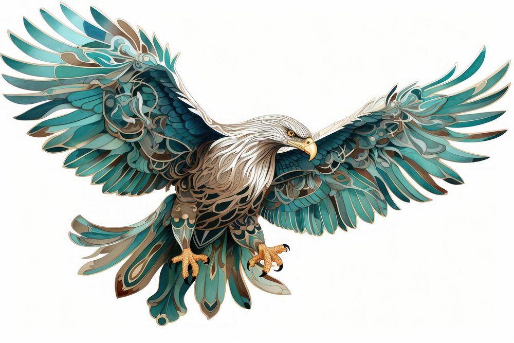 Eagle animal bird art. AI generated Image by rawpixel.