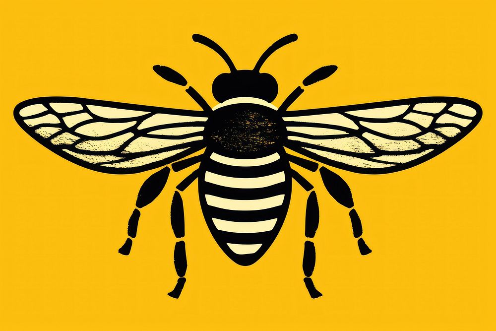 Bee bee insect animal. AI generated Image by rawpixel.