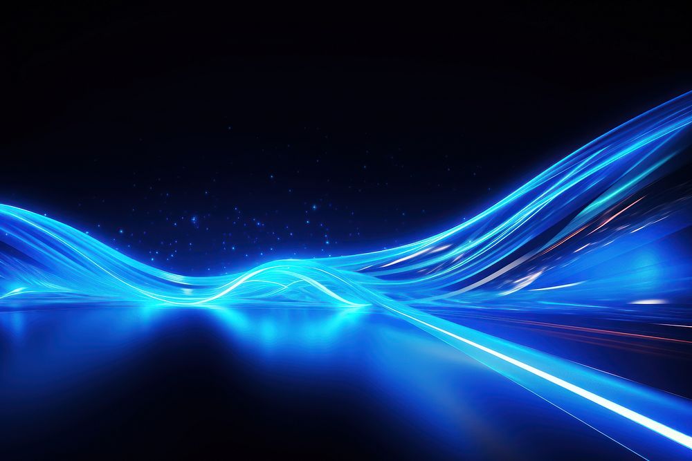 Blue light streak backgrounds futuristic abstract. AI generated Image by rawpixel.