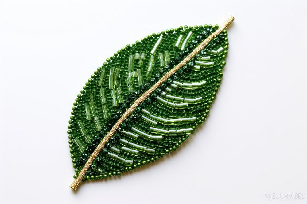 Leaf jewelry plant white background. AI generated Image by rawpixel.
