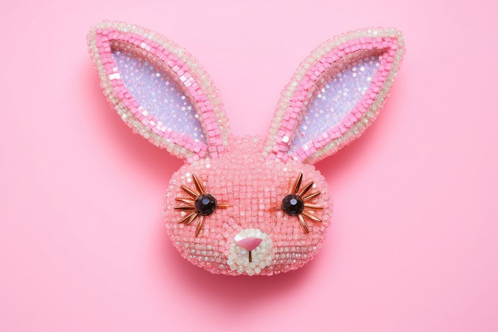 Rabbit animal pink pink background. AI generated Image by rawpixel.