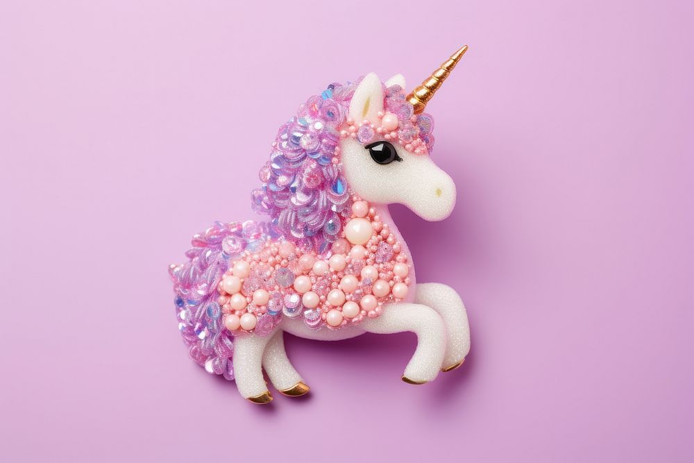 Cute unicorn pink toy pink background. AI generated Image by rawpixel.