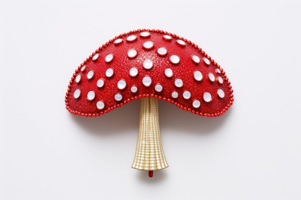 Mushroom agaric fungus white background. AI generated Image by rawpixel.