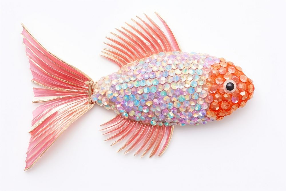 Fish goldfish animal brooch. AI generated Image by rawpixel.