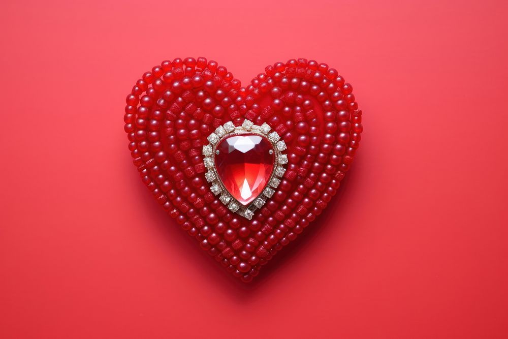 Real heart gemstone jewelry bead. AI generated Image by rawpixel.
