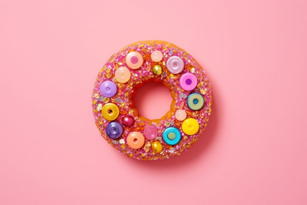 Candy donut shape food. AI generated Image by rawpixel.
