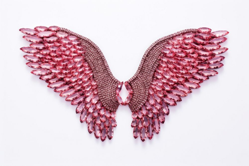 Wings jewelry brooch white background. AI generated Image by rawpixel.