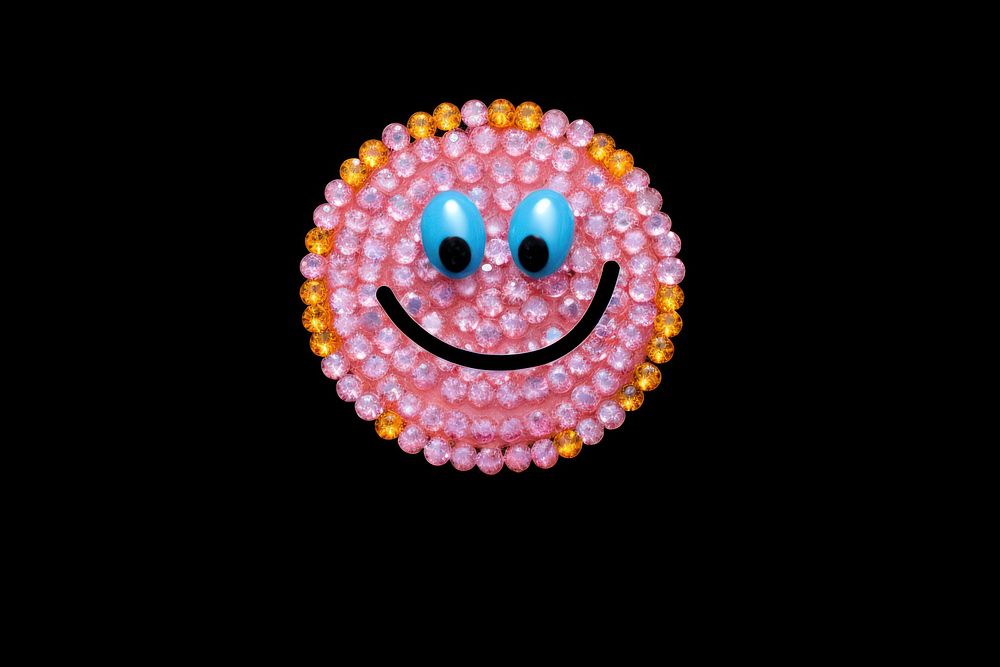 Smile face jewelry brooch shape. AI generated Image by rawpixel.