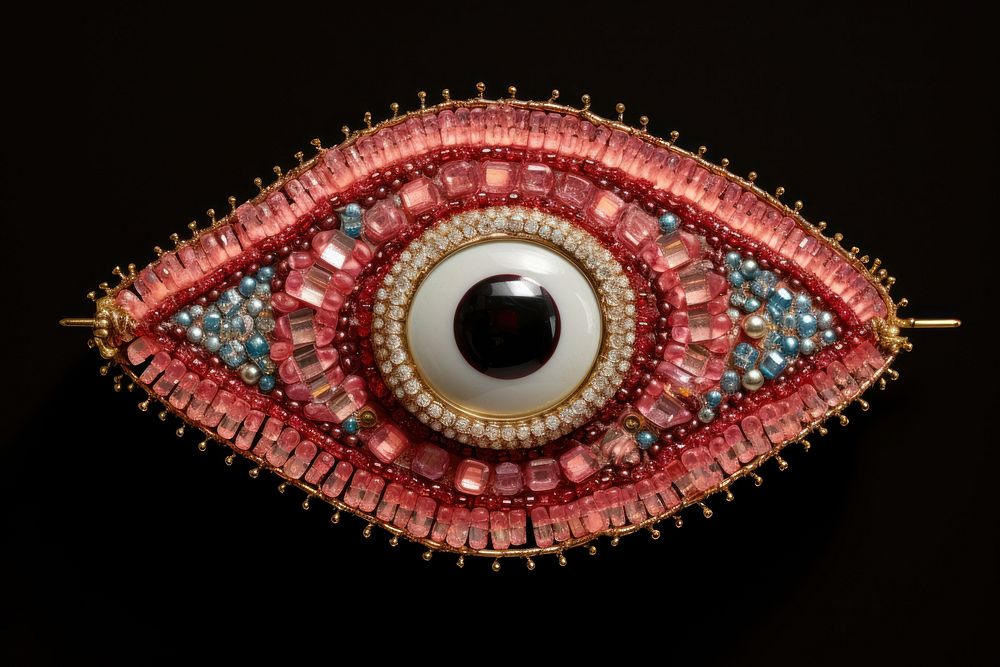 Eye jewelry brooch bling-bling. AI generated Image by rawpixel.