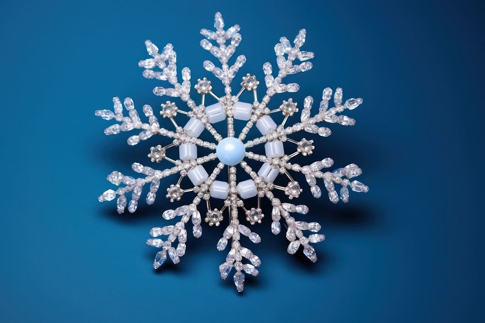 Snow flex brooch snowflake jewelry. AI generated Image by rawpixel.