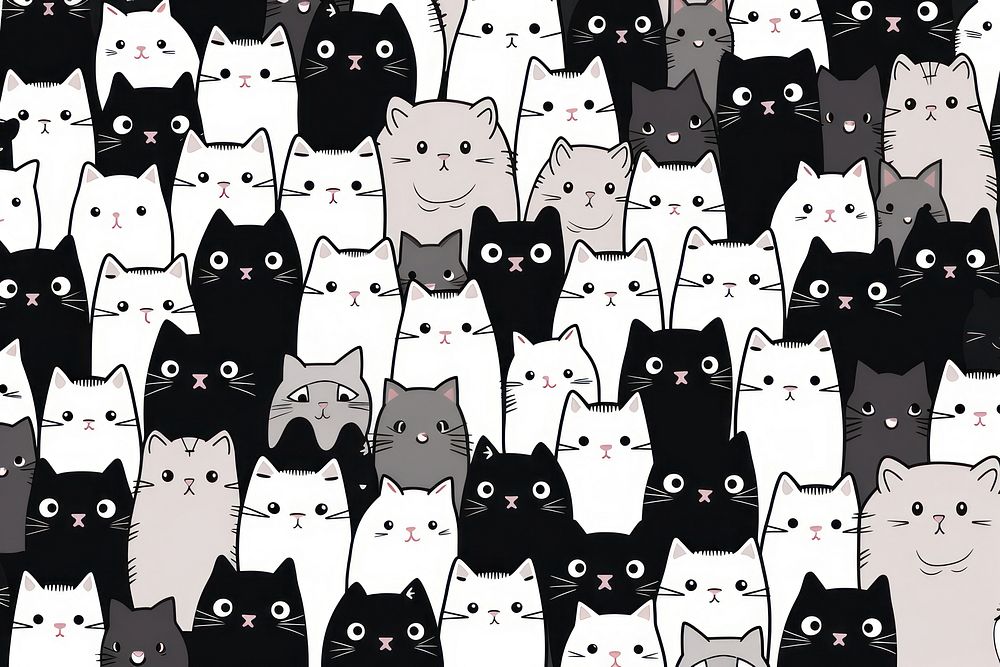 Cats backgrounds pattern animal. 