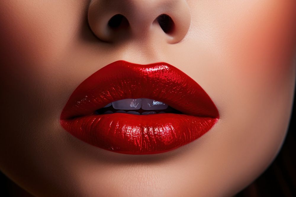 Woman using lipstick cosmetics skin red. AI generated Image by rawpixel.