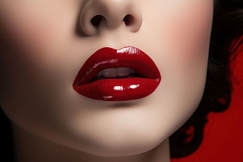 Woman using lipstick adult red perfection. AI generated Image by rawpixel.