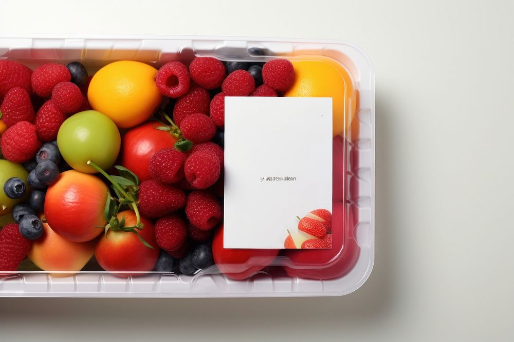 Fruits package strawberry raspberry blueberry. AI generated Image by rawpixel.