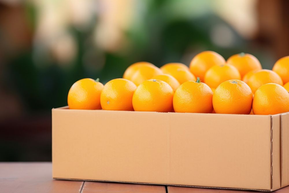 Orenge fruit box grapefruit. AI generated Image by rawpixel.