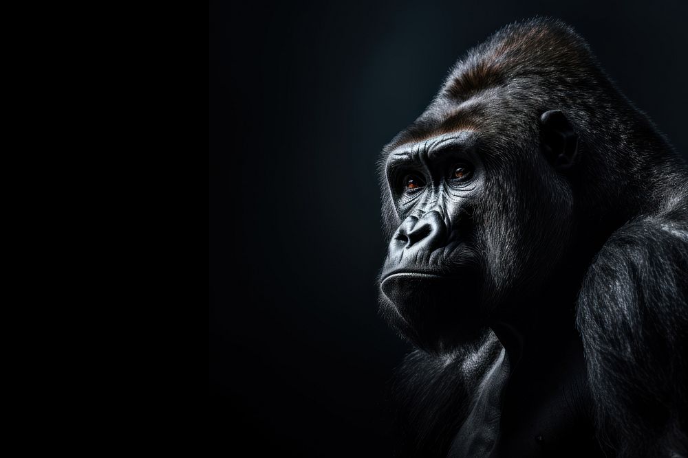 A gorilla wildlife monkey mammal. AI generated Image by rawpixel.