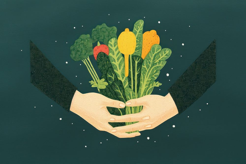 Hands holding vegetables flower plant adult. AI generated Image by rawpixel.