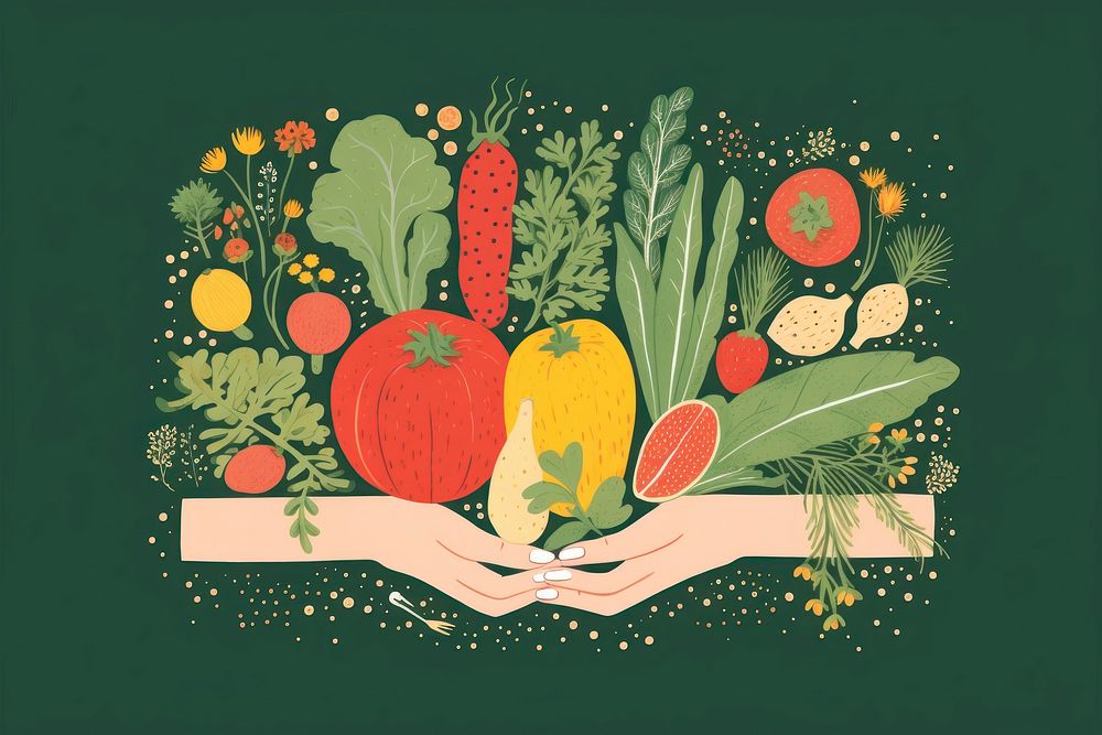 Hands holding vegetables plant green food. AI generated Image by rawpixel.
