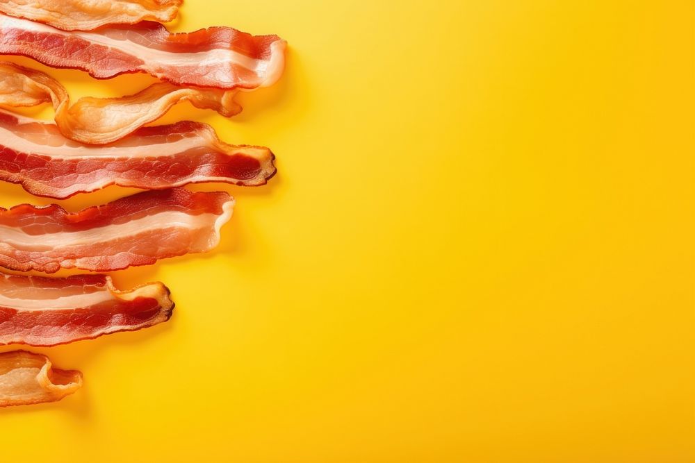 Bacon yellow pork food. AI generated Image by rawpixel.