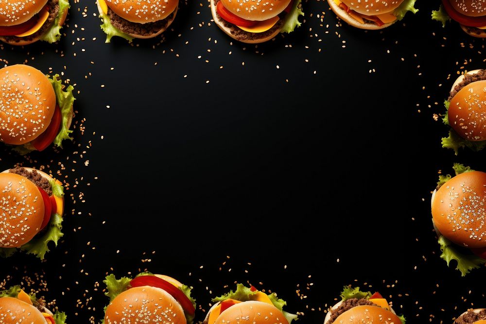 Burgers sesame food hamburger. AI generated Image by rawpixel.