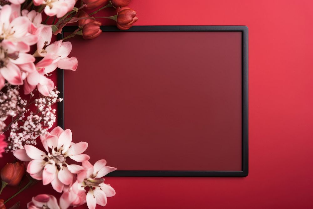 Cosmetic flower frame plant. AI generated Image by rawpixel.