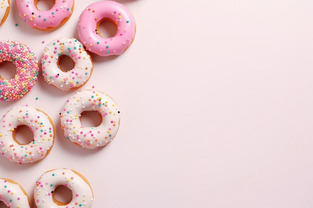 Donuts sprinkles dessert food. AI generated Image by rawpixel.