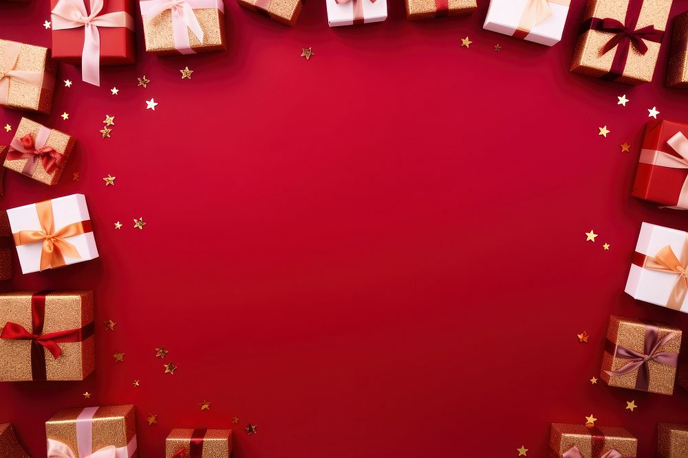 Gift boxes backgrounds red celebration. AI generated Image by rawpixel.