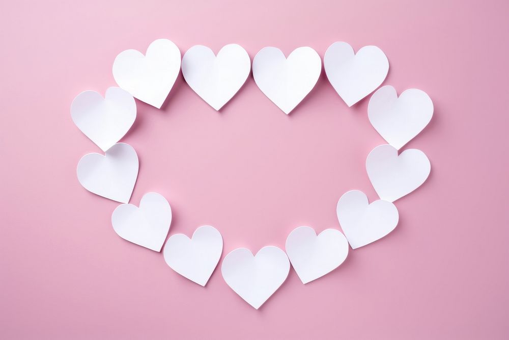 Heart shaped paper celebration decoration pattern. AI generated Image by rawpixel.