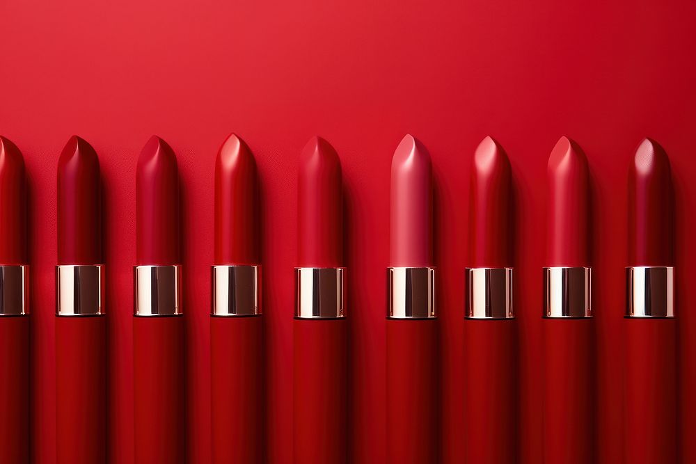 Lipsticks cosmetics order red. AI generated Image by rawpixel.