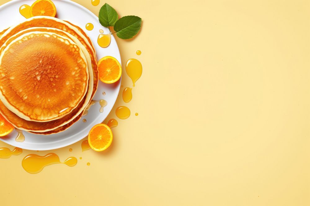 Pancakes fruit plant food. AI generated Image by rawpixel.