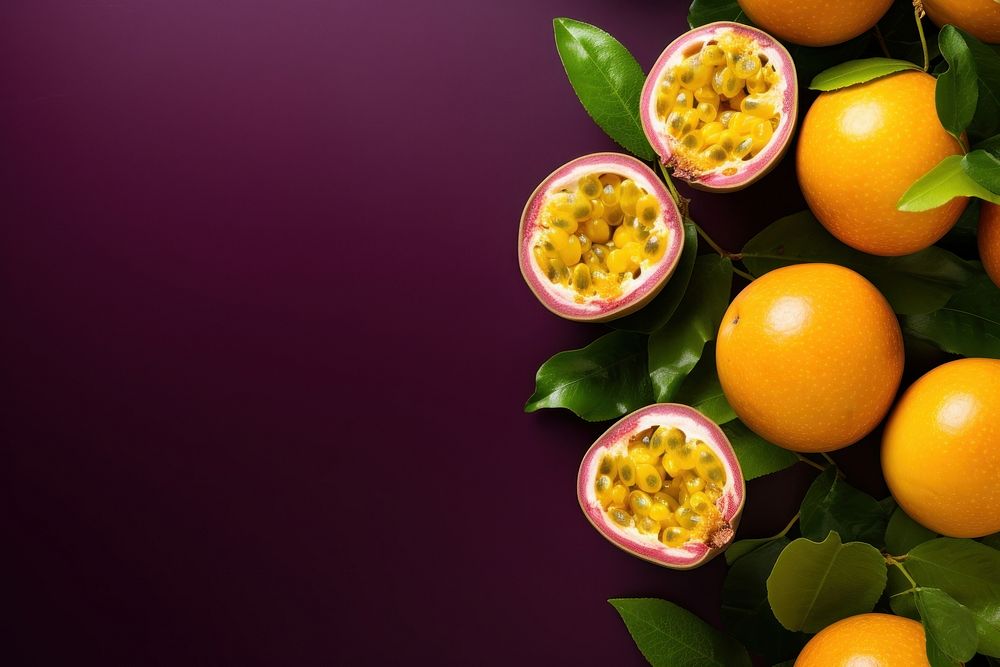 Passion fruits grapefruit plant food. AI generated Image by rawpixel.