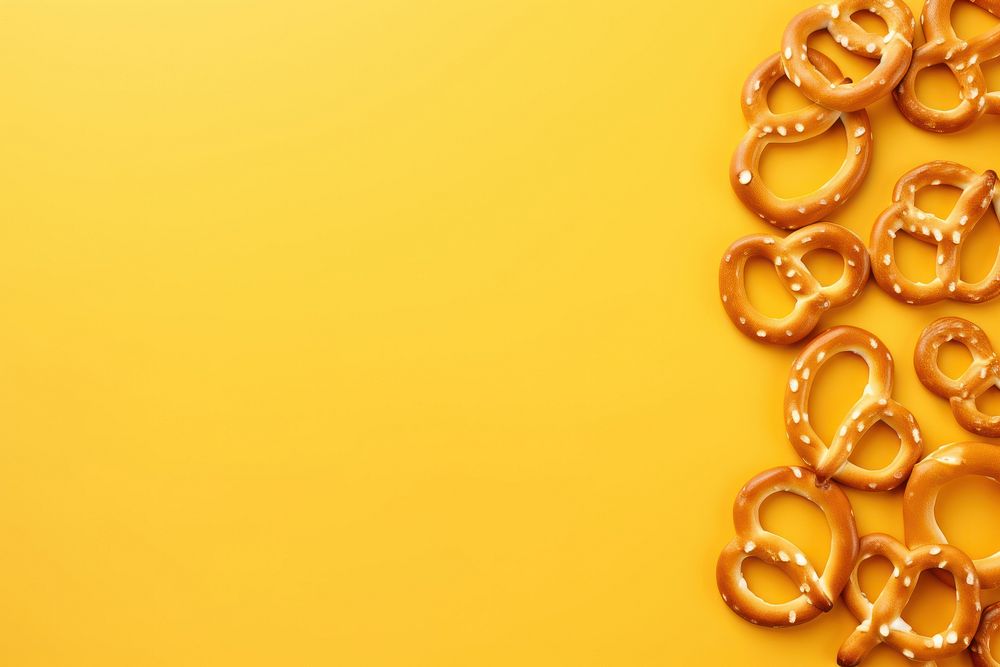 Pretzels backgrounds food copy space. AI generated Image by rawpixel.