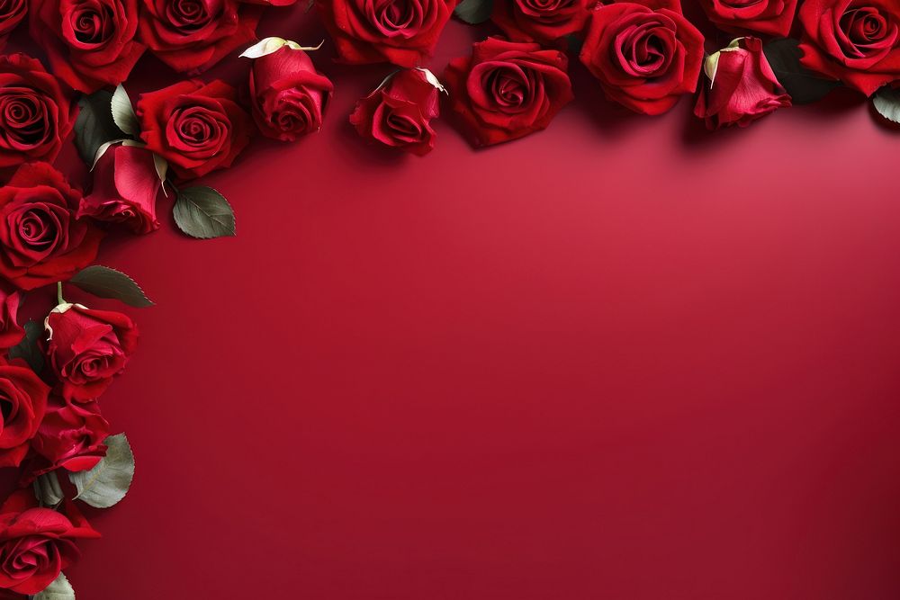 Red roses backgrounds flower petal. AI generated Image by rawpixel.