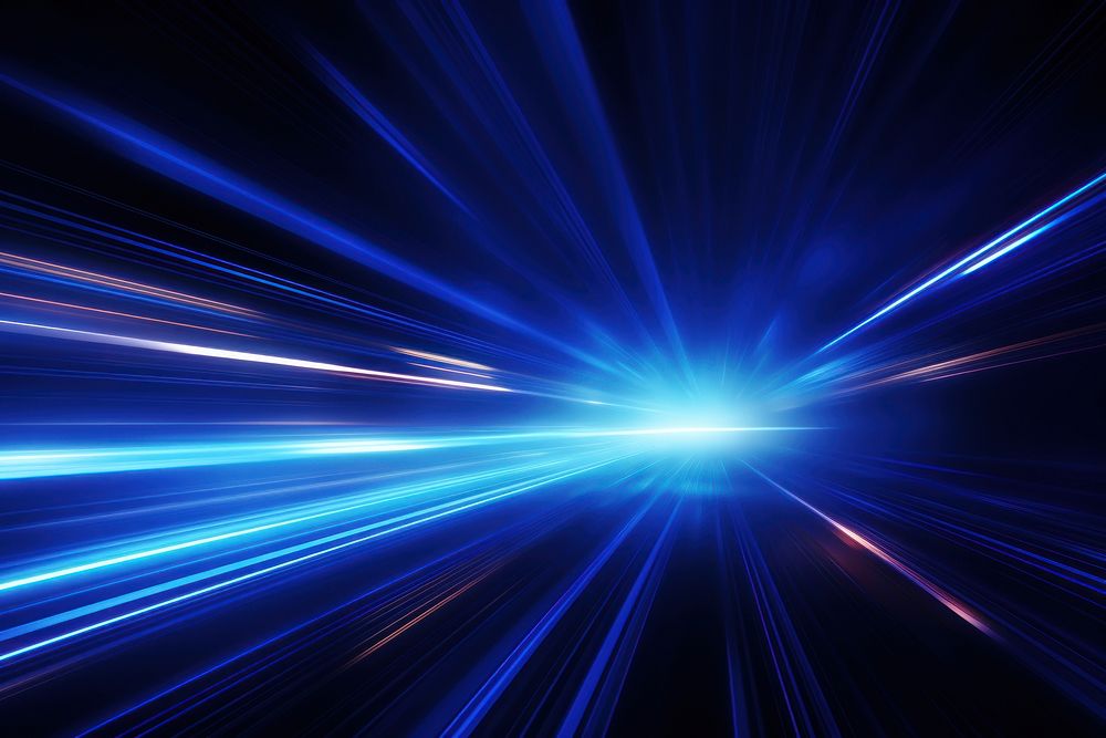 Blue light streak backgrounds technology abstract. AI generated Image by rawpixel.