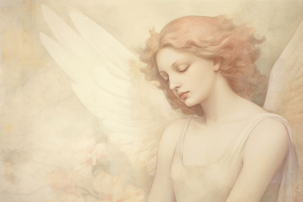 Angle painting angel art. AI generated Image by rawpixel.