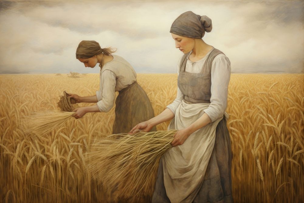 Agriculture painting art outdoors. AI generated Image by rawpixel.