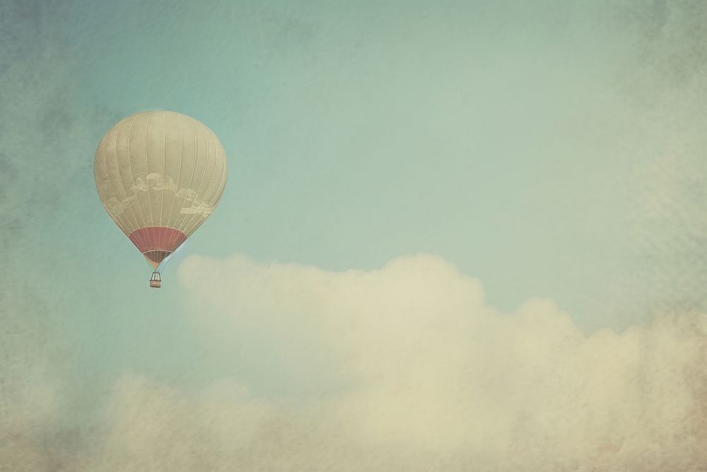 Balloon on sky aircraft outdoors vehicle. AI generated Image by rawpixel.