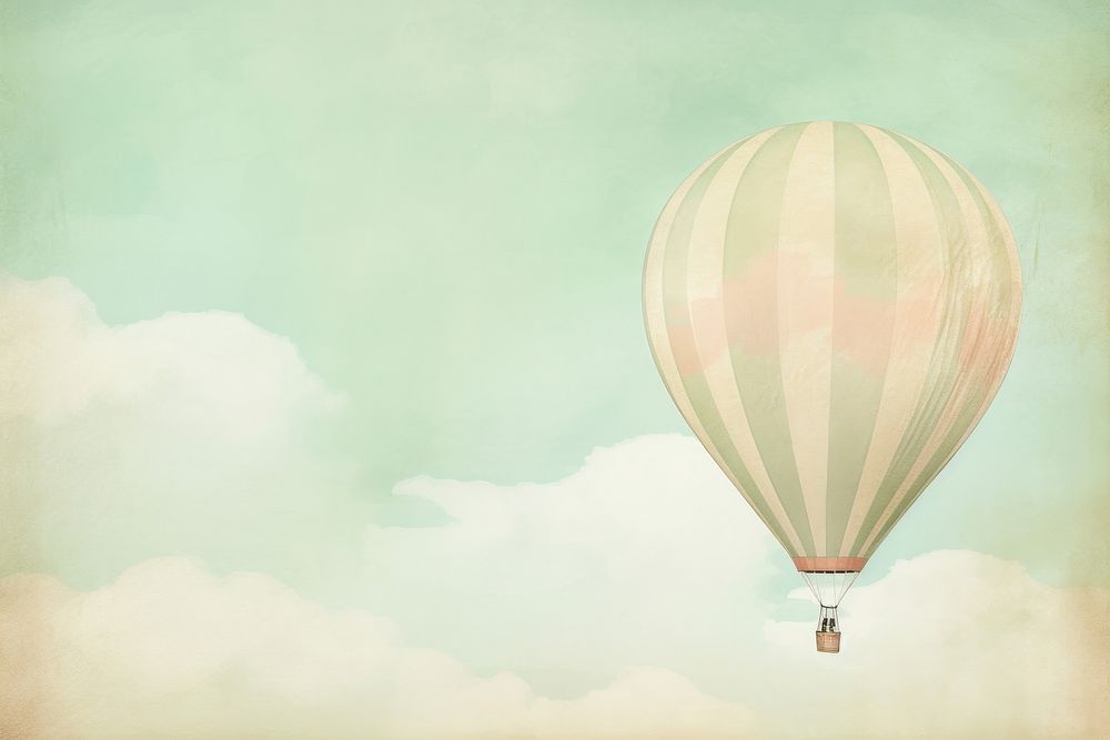 Balloon on sky aircraft vehicle transportation. AI generated Image by rawpixel.