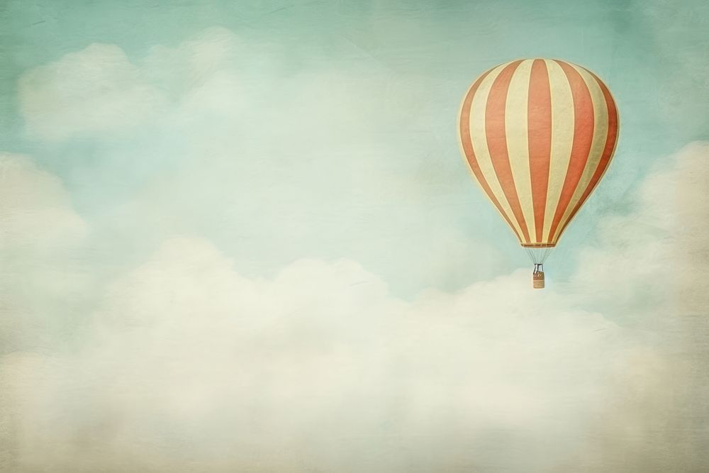 Balloon on sky textured aircraft vehicle. AI generated Image by rawpixel.