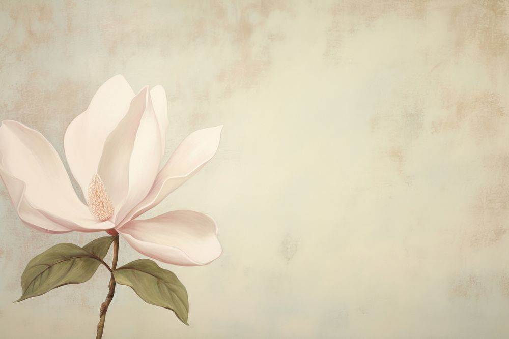 Magnolia painting blossom flower. AI generated Image by rawpixel.