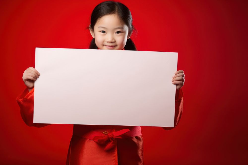 Chinese new year portrait holding dress. AI generated Image by rawpixel.