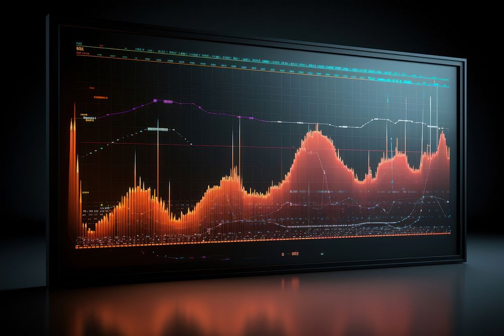 Graph screen technology chart. AI generated Image by rawpixel.
