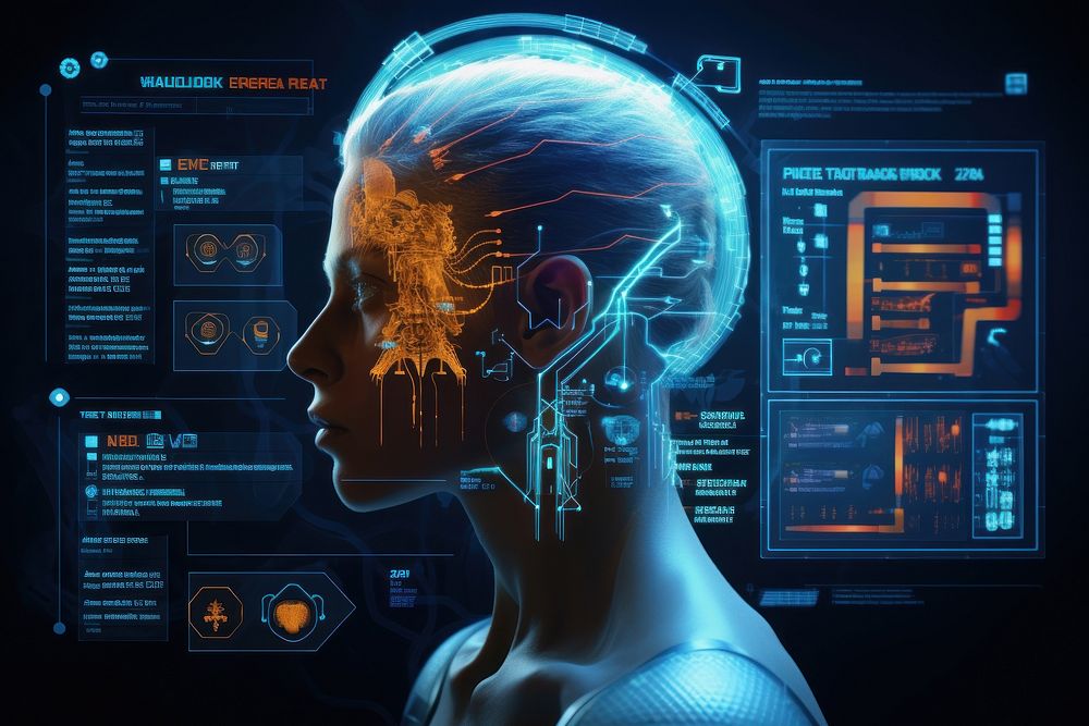 Medical interface technology futuristic tomography. AI generated Image by rawpixel.