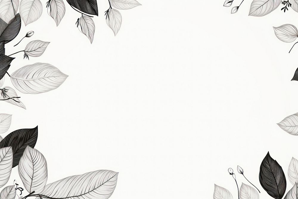 Leaf backgrounds pattern sketch. AI generated Image by rawpixel.