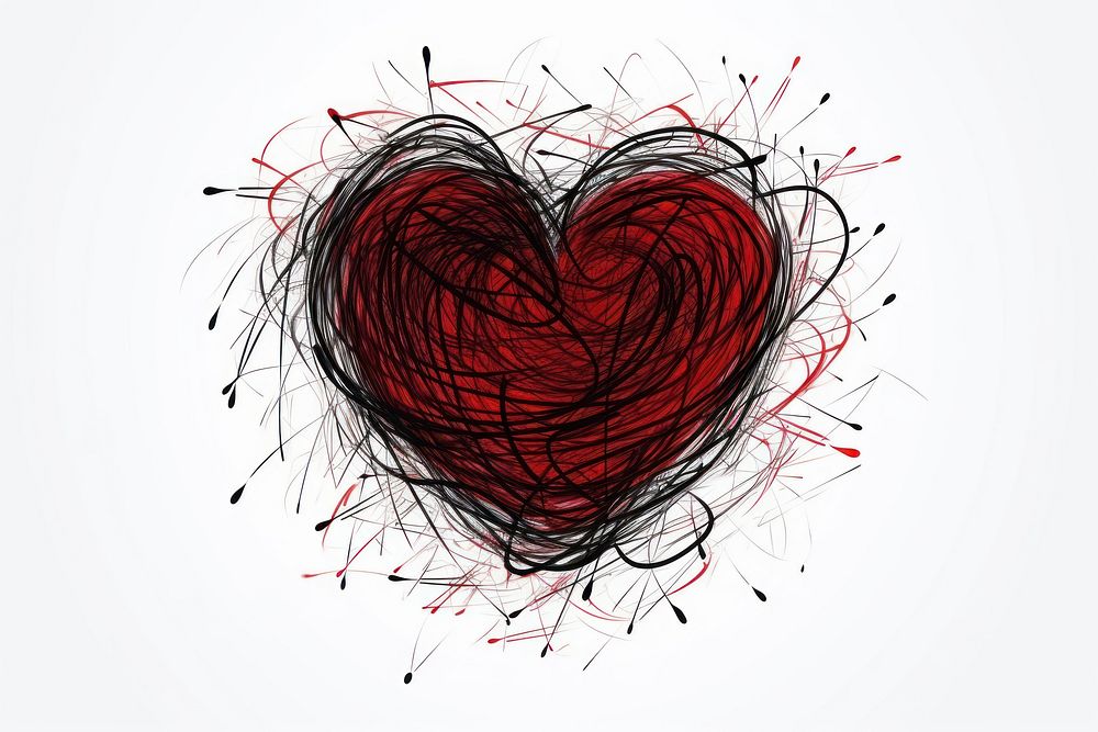Heart line creativity abstract. AI generated Image by rawpixel.